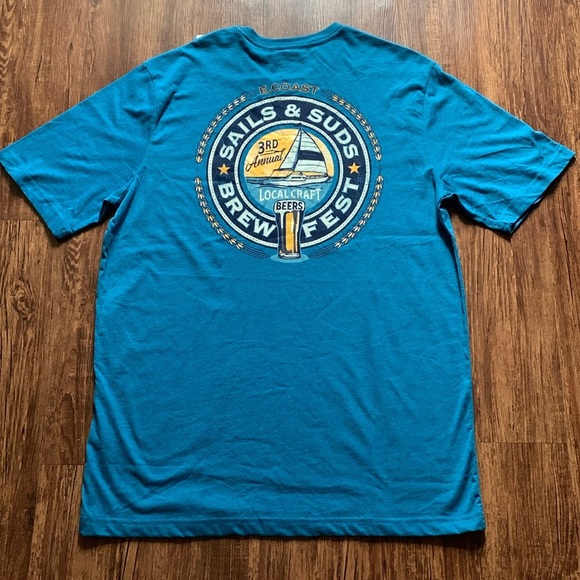 Men’s Izod Saltwater Graphic T Shirt Sails Suds Size Large Tall NWT - Picture 9 of 11